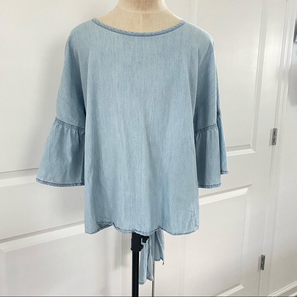 Express Denim Chambray Top